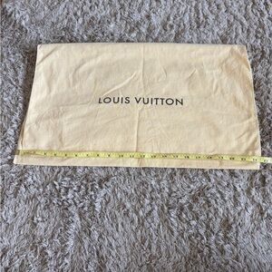 Louis Vuitton cream dust bag